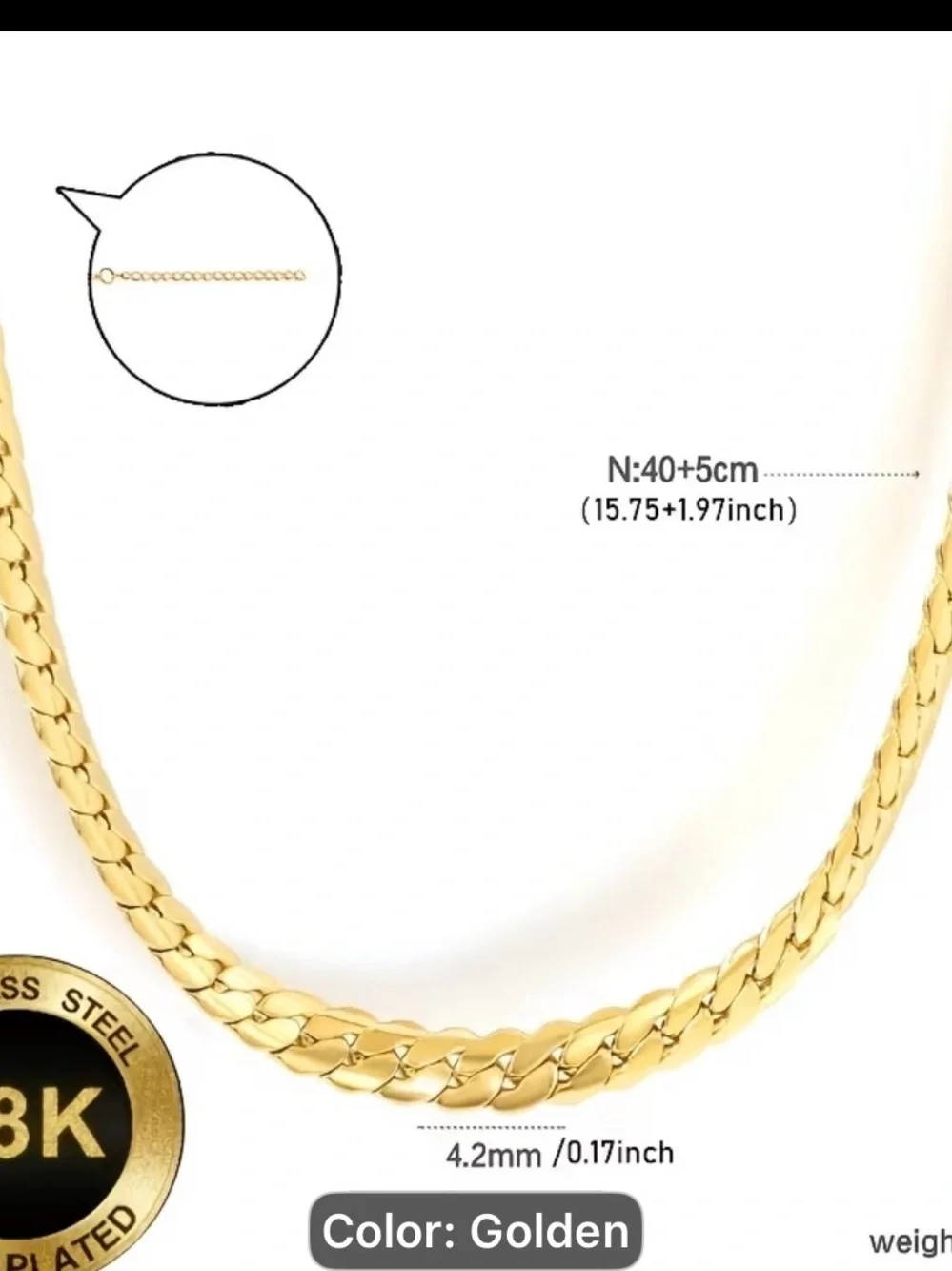 Gold-Tone Cuban Link Necklace & Bracelet Set - Men